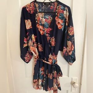 Aakaa Women’s Floral Kimono Romper (M)